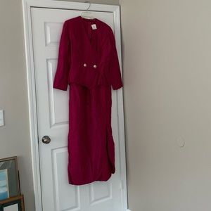 Dress w jacket. Never worn. Winkled from storage.